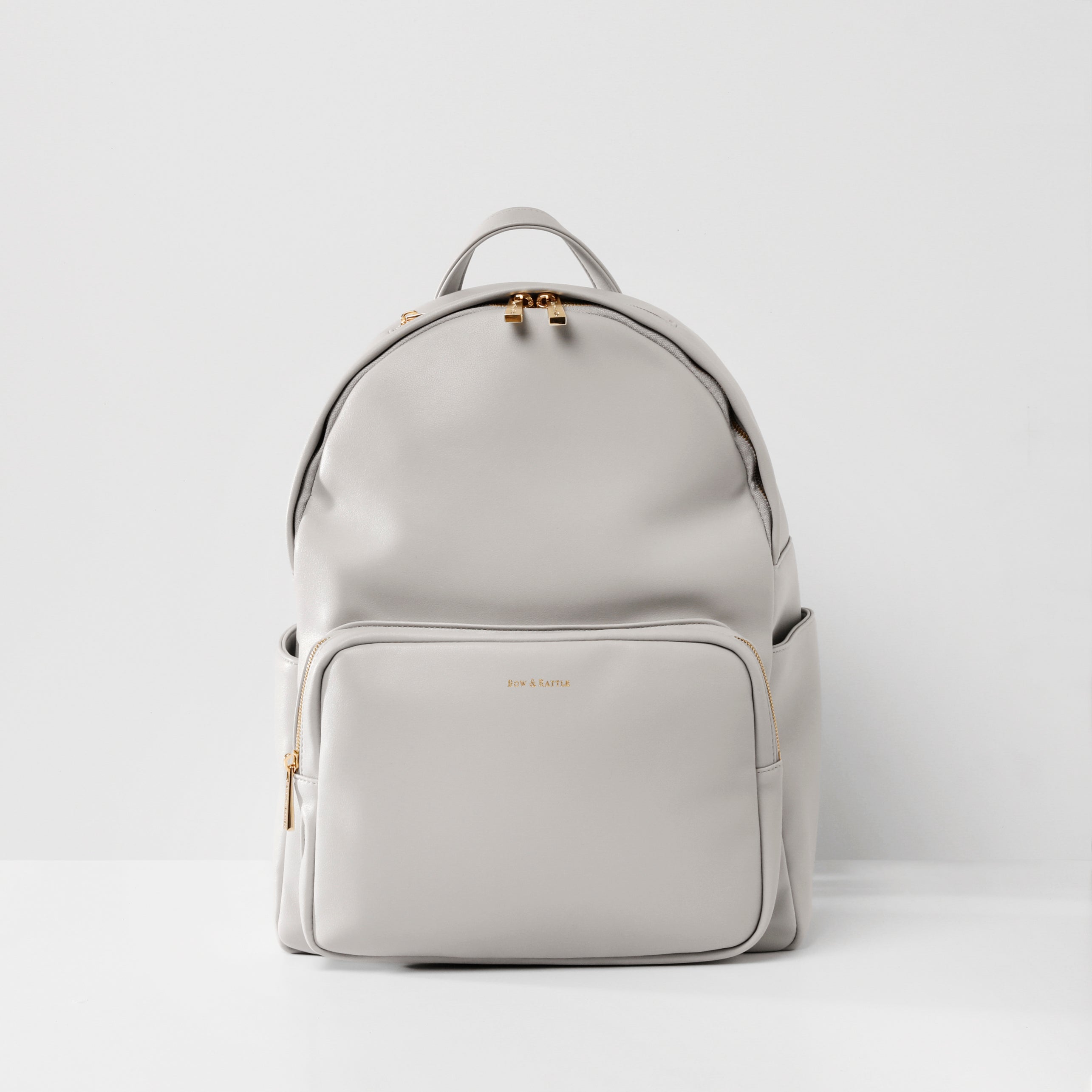Baby Changing Backpack - grey faux leather - The Jenny by Bow & Rattle ...